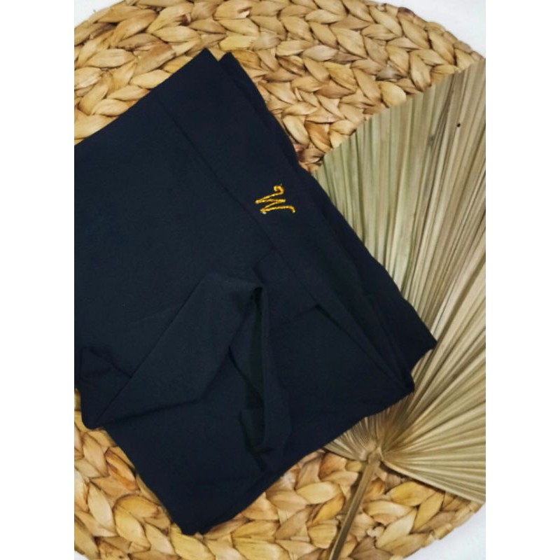 MARYAM JERSEY BERGO TALI HIJAB INSTAN ORIGINAL JERSEY SUPER NON PER-Hitam