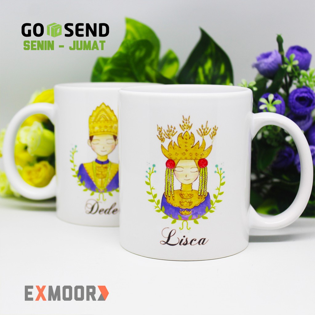 Mug Couple Pengantin Lampung untuk Kado Pernikahan
