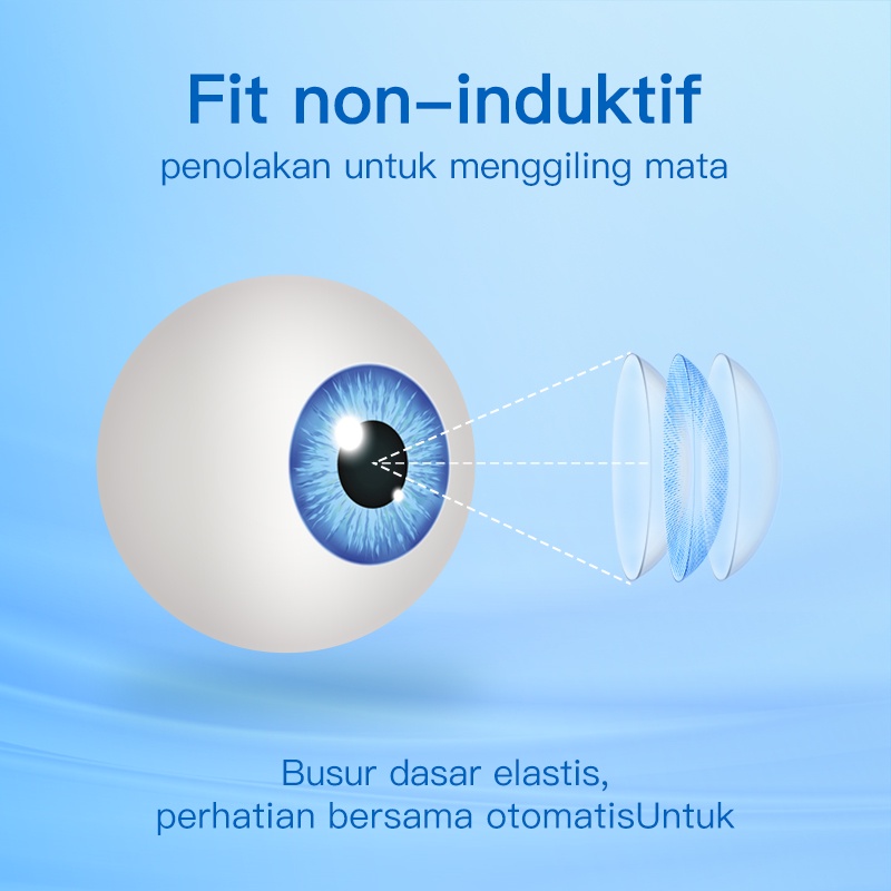 Freshkon Softlens bening minus -1.00~-6.50 lensa kontak Kadar air 58% sekali sebulan