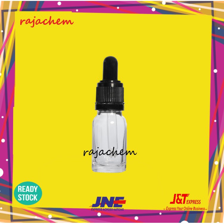 Botol Pipet Kaca Tebal 10 ML Ring Hitam Segel