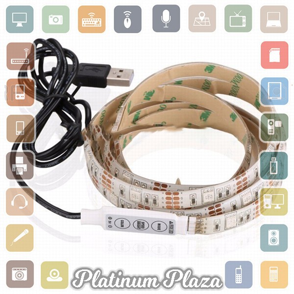 Mood Light Led Strip 5050 RGB 1M with USB Controller - White`69MF9E-