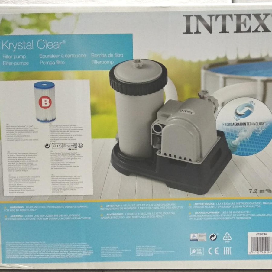 Intex 28634 | Filter kolam intex 28634 | FILTER kolam raksasa 7.2m3/hr | filter INTEX Tenaga besar