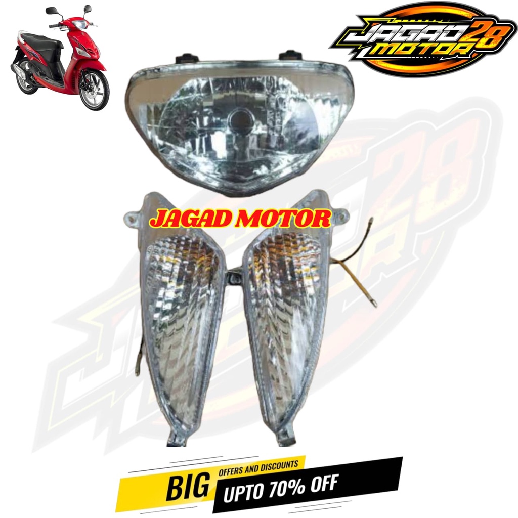 TERMURAH LAMPU DEPAN LAMPU SEN MIO SPORTY / REFLEKTOR LAMPU DEPAN DAN SEN MIO KANAN DAN KIRI MIO SPORTY / LAMPU DEPAN SET SEN SEIN DEPAN YAMAHA MIO SPORTY