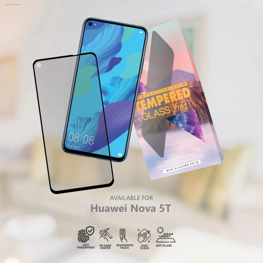 Tempered Glass Huawei Nova 5T Full Cover  - Premium Quality