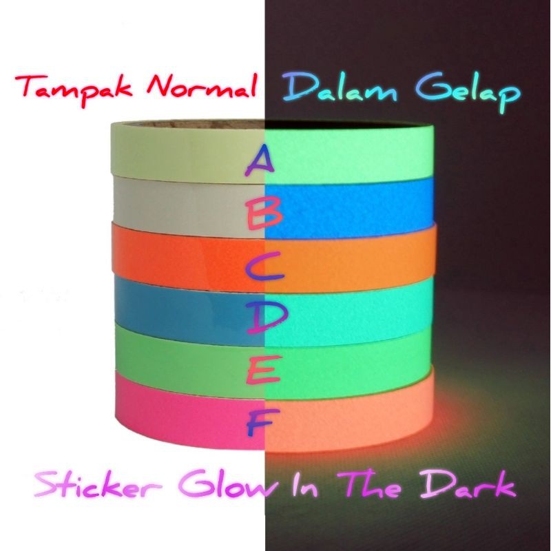 Isolasi menyala dalam gelap Sticker Glow In The Dark Metal Jig &amp; Lure Stiker Nyala Dalam Gelap