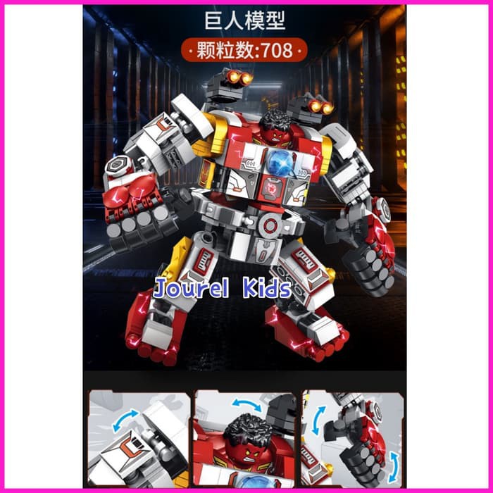 JK -  Mainan Lego Hulkbuster Vs Thanos Hulk Ironman Minifigure Brick Dino