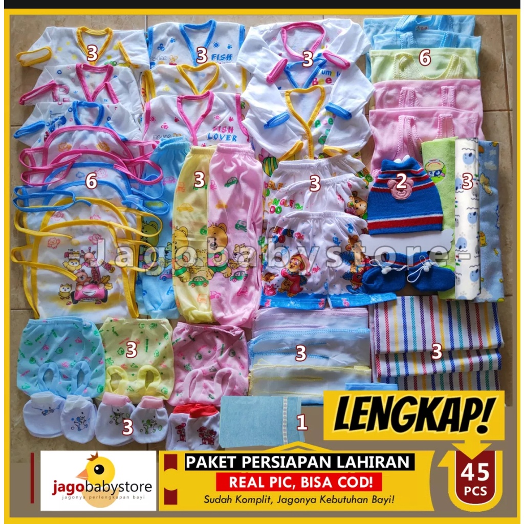 GIBRANS GROSIR JEANS JAKARTA - Perlengkapan Bayi Baru Lahir / Paket Lengkap Bayi / Kado Lahiran Bayi-Paket STLN 45 BOYS