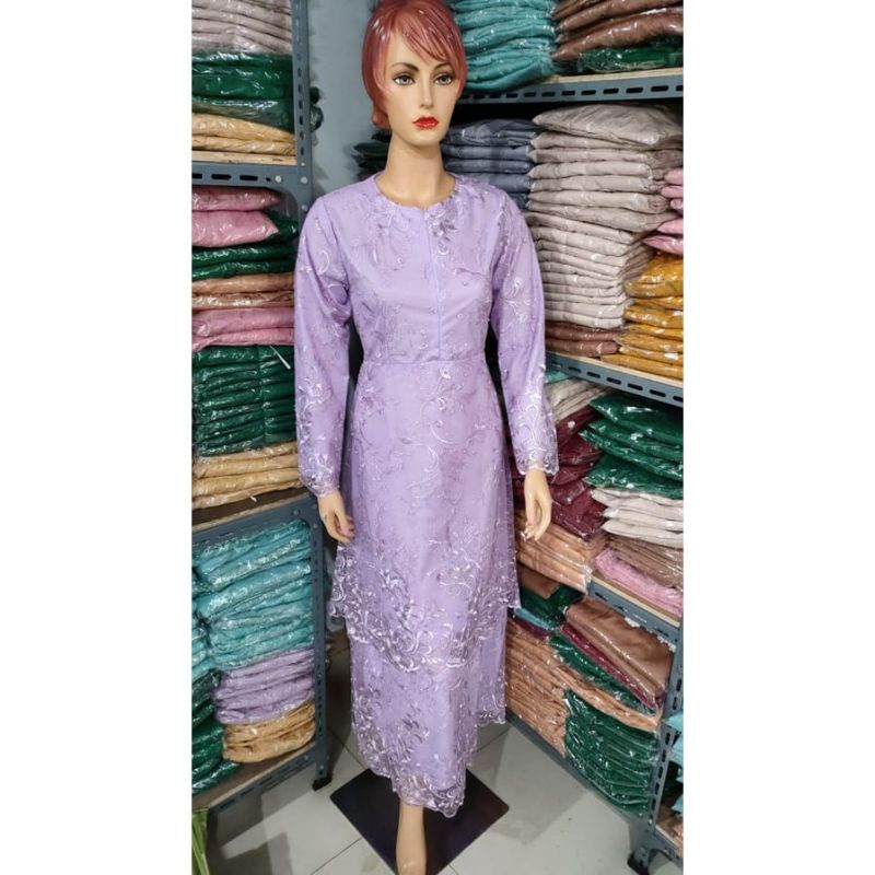 (NEW) DAVINA Full Brukat BUSUI Dress FREE Masker - Baju Gamis Full Brukat Brokat Remaja Wanita Perem