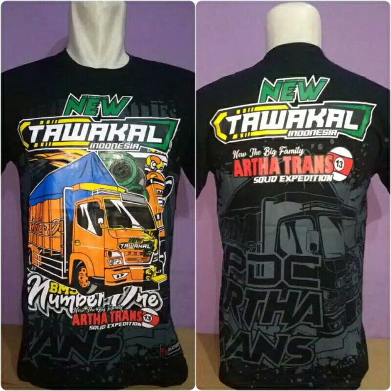 Kaos Driver Truck Kata Kata Tawakal Indonesia