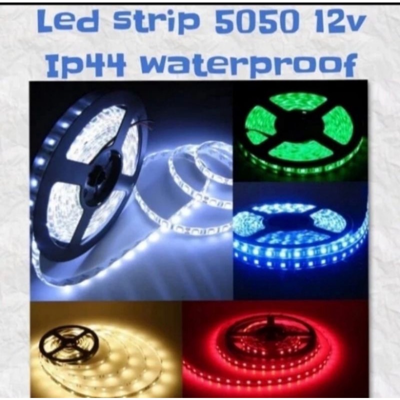 LAMPU LED STRIP 5050 IP 44 outdoor 5 MTR ANTI AIR/ LAMPU LED MATA BESAR