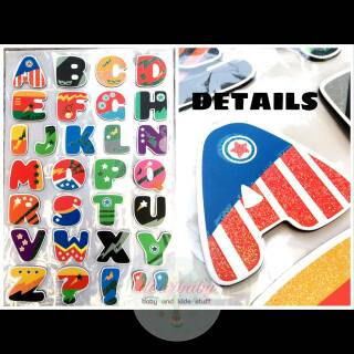 Sticker wallpaper  wallstiker Stiker huruf abjad 