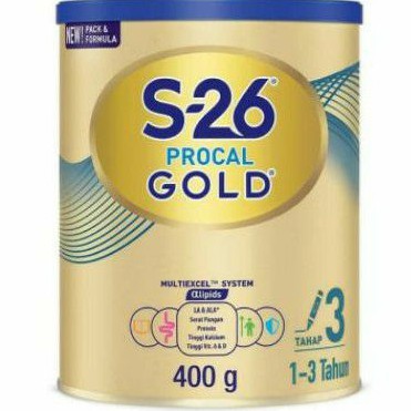 Susu S-26 PROCAL GOLD tahap 3 susu bayi 1-3 tahun 400gr