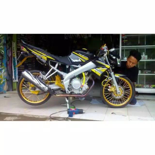 (COD) STRIPING VARIASI VIXION OLD VIXION LAMA kuning merah