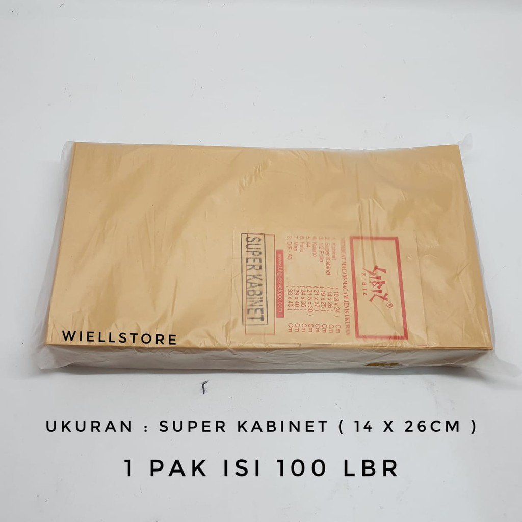 

Amplop Coklat Super Kabinet 14x26cm