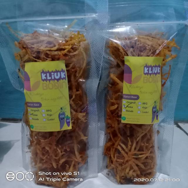 

Kliuk Bodin/Singkong Makanan Ringan Rasa Pedas