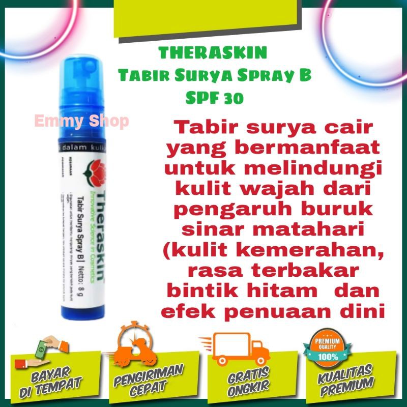 Tabir surya spray theraskin Sunscreen perawatan wajah bpom skincare cream kecantikan kulit teraskin