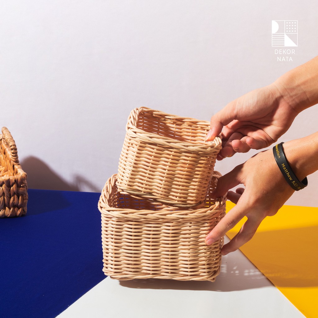 

Dekornata Utami Rotan Basket Tray Set Of 2 / Nampan Keranjang Rotan / Dekornata