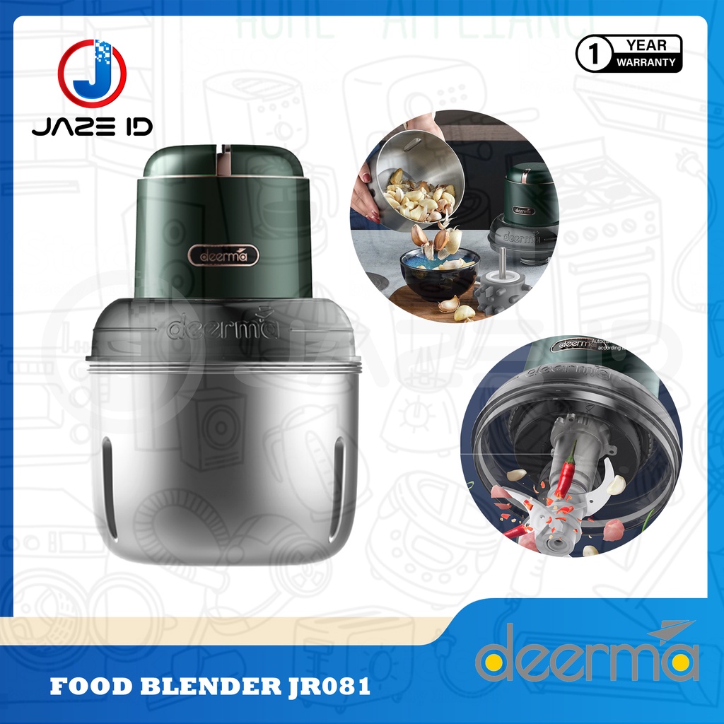 Deerma JR081 Food Grinder Alat Penggiling Blender Bumbu Daging Sayuran