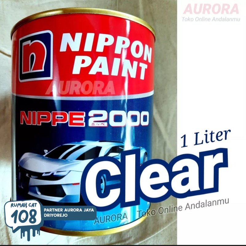Rumah Cat - NIPPE NC CLEAR 1L 1 KOMPONEN NIPPON PAINT 2000 klir vernis pernis anti gores Rumah Cat M