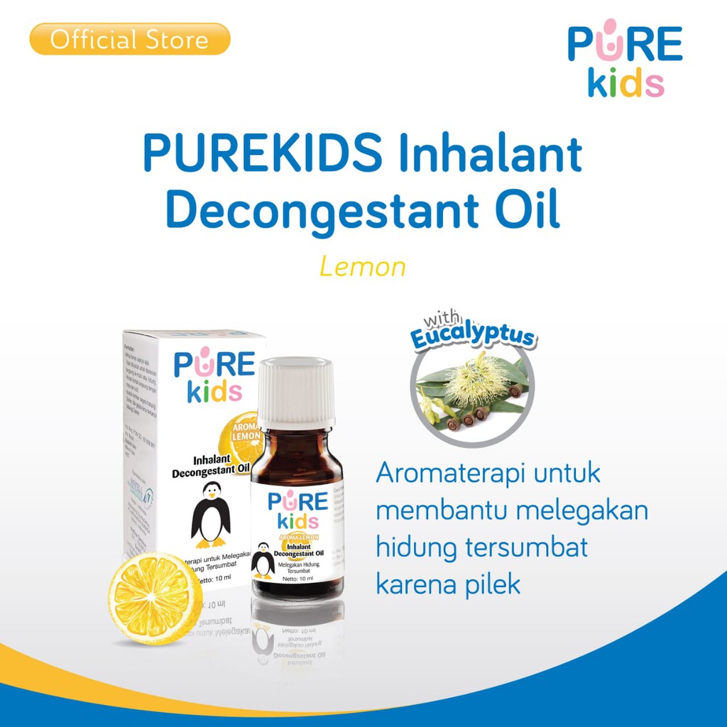 Pure Kids Inhalant Decongestant Oil 10ml Obat Pilek Bayi Baru Lahir Aroma Terapi Bayi Batuk Pilek Pereda Hidung Tersumbat Bayi Pengencer Lendir Bayi Pereda Pilek Untuk Bayi Obat Flu Bayi Dekongestan Hidung Tersumbat Difuser Aromatherapy Untuk Bayi-7