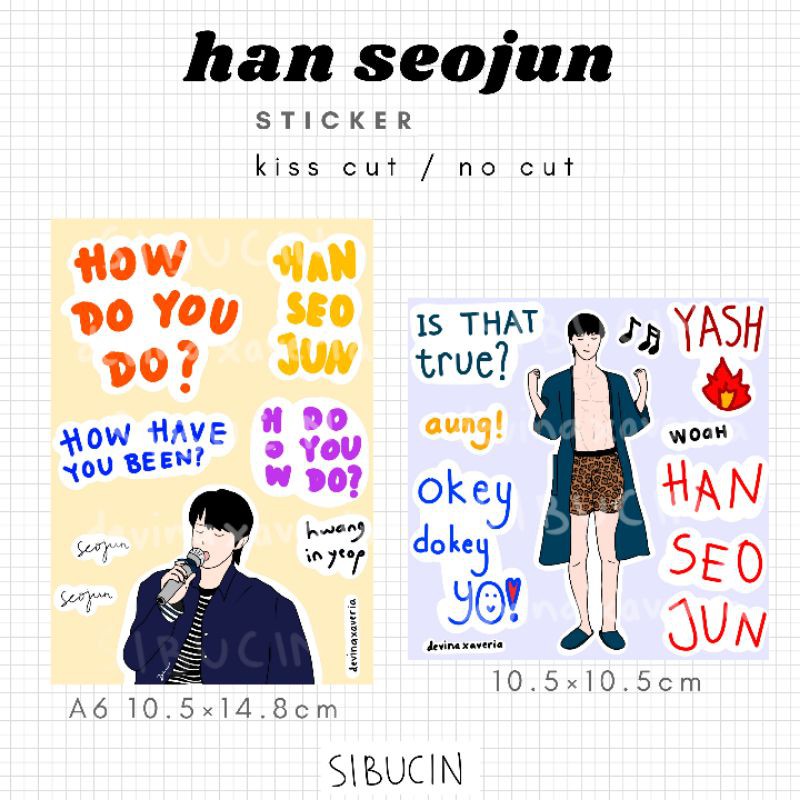 HAN SEOJUN Sticker / True beauty Secret of angel/ Kolor Seojun aung okey dokey yo, how do you do