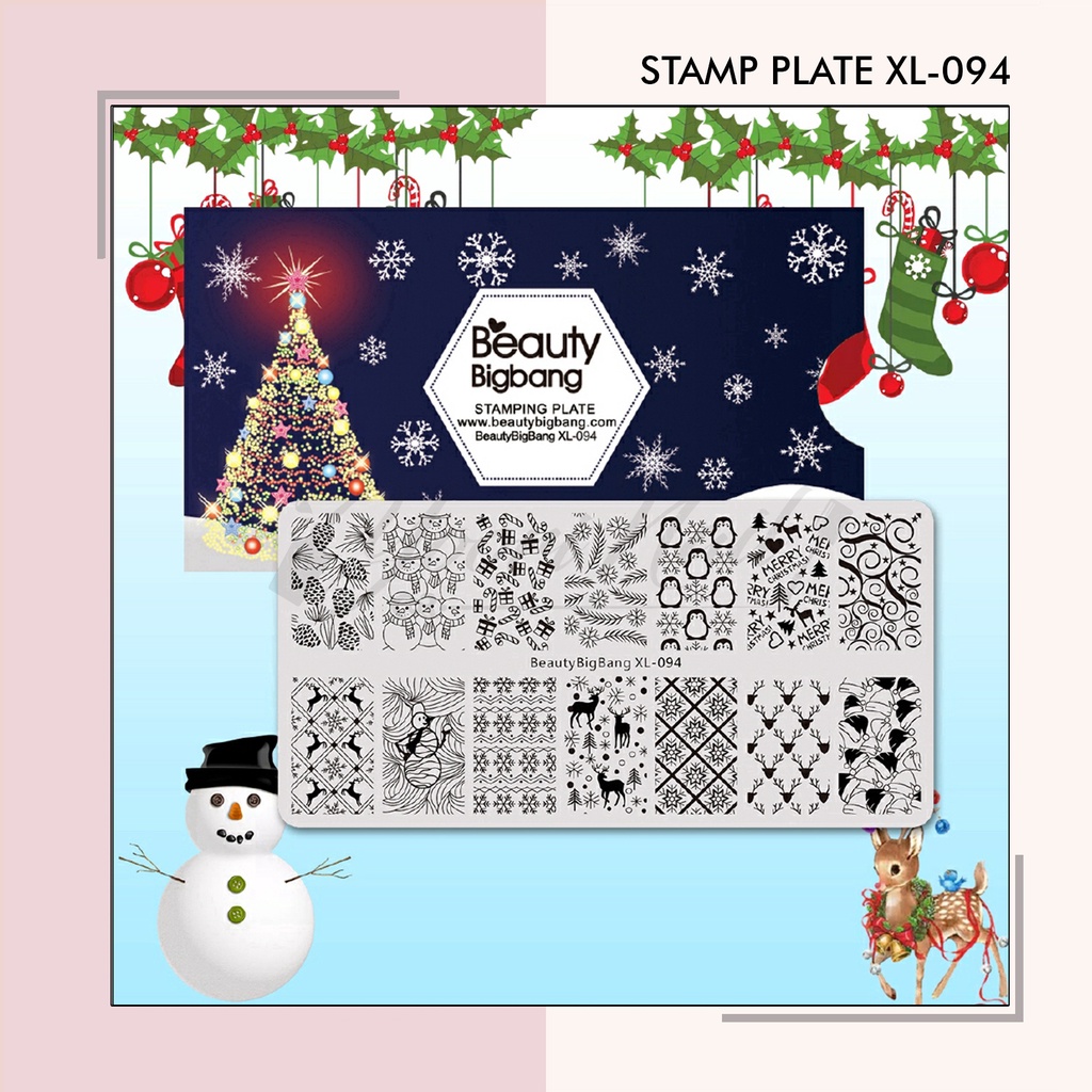 Stamp plate XL-094 stamping plate nail art cetakan stempel kuku hiasan nails