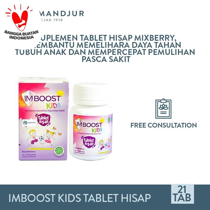 Suplemen Penambah Daya Tahan Tubuh Anak / Imboost Kids Tablet Hisap