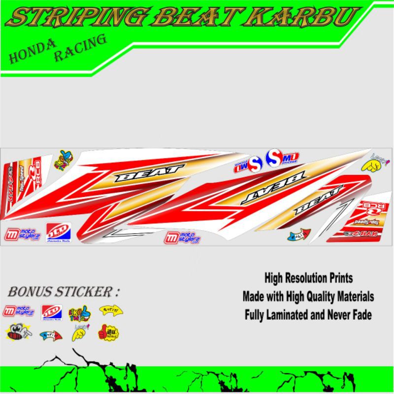 STRIPING MOTOR BEAT KARBU