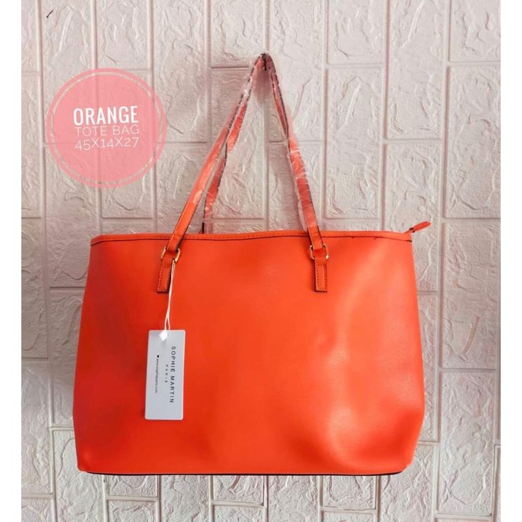 MURAH Tas Orange Tote Sophie Martin Paris PROMO