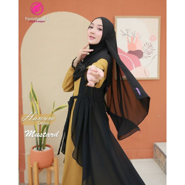 Hanum dress By FaniaHijab Ready