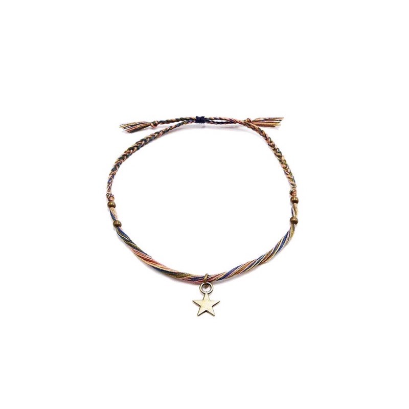 Gelang Tali Gypsy Boho 1 Set Star Bronze Allside