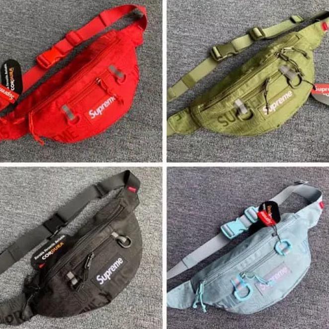 Zsbn Tas Waistbag Supreme Ss19 - Tas Supreme Pria Hitam / Waist Bag Pria - Hijau Hv0L