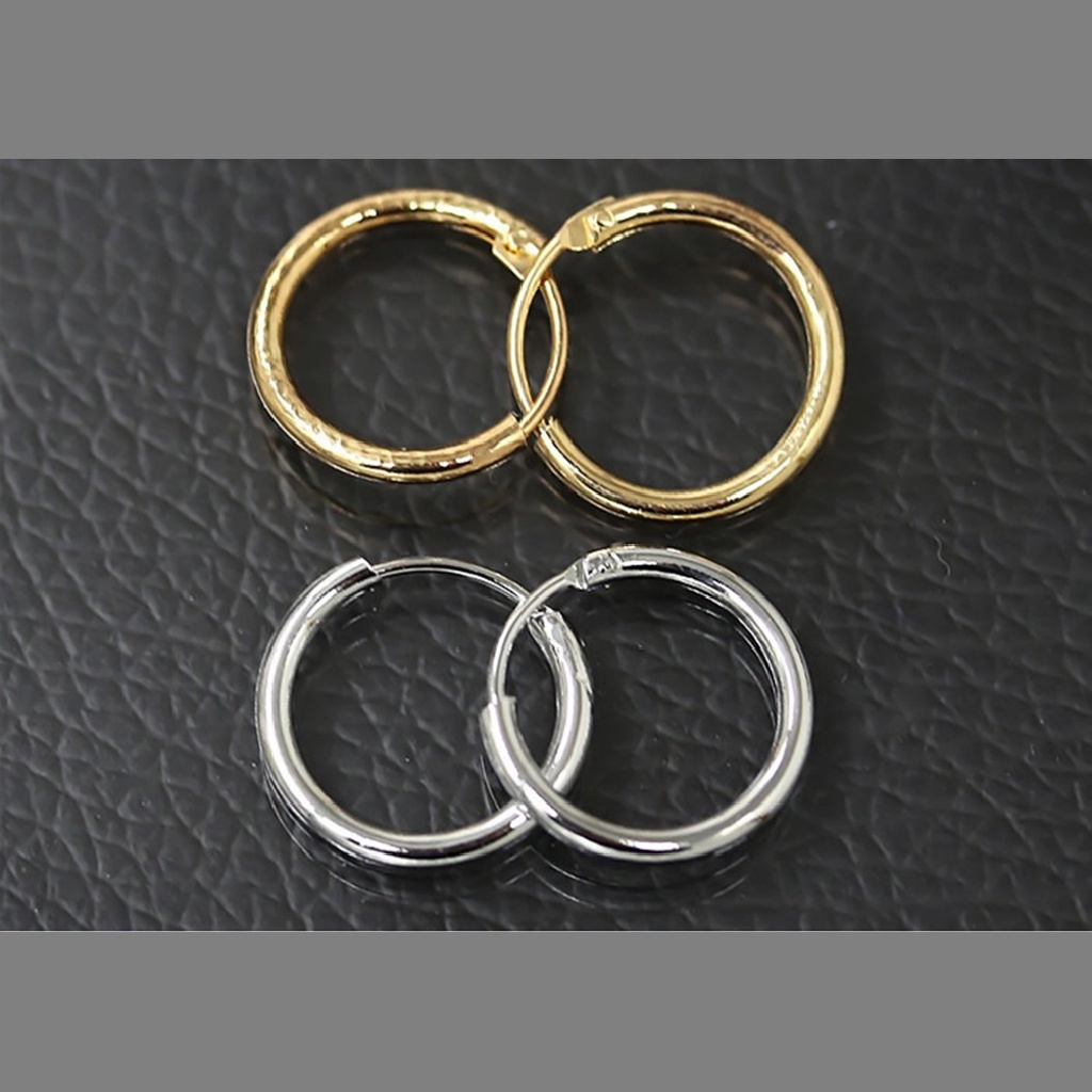 5026-4 2016 Fashion Sterling Silver Gold Endless Hoop Rings Lip Nose Ear Studs Earrings 5026-4