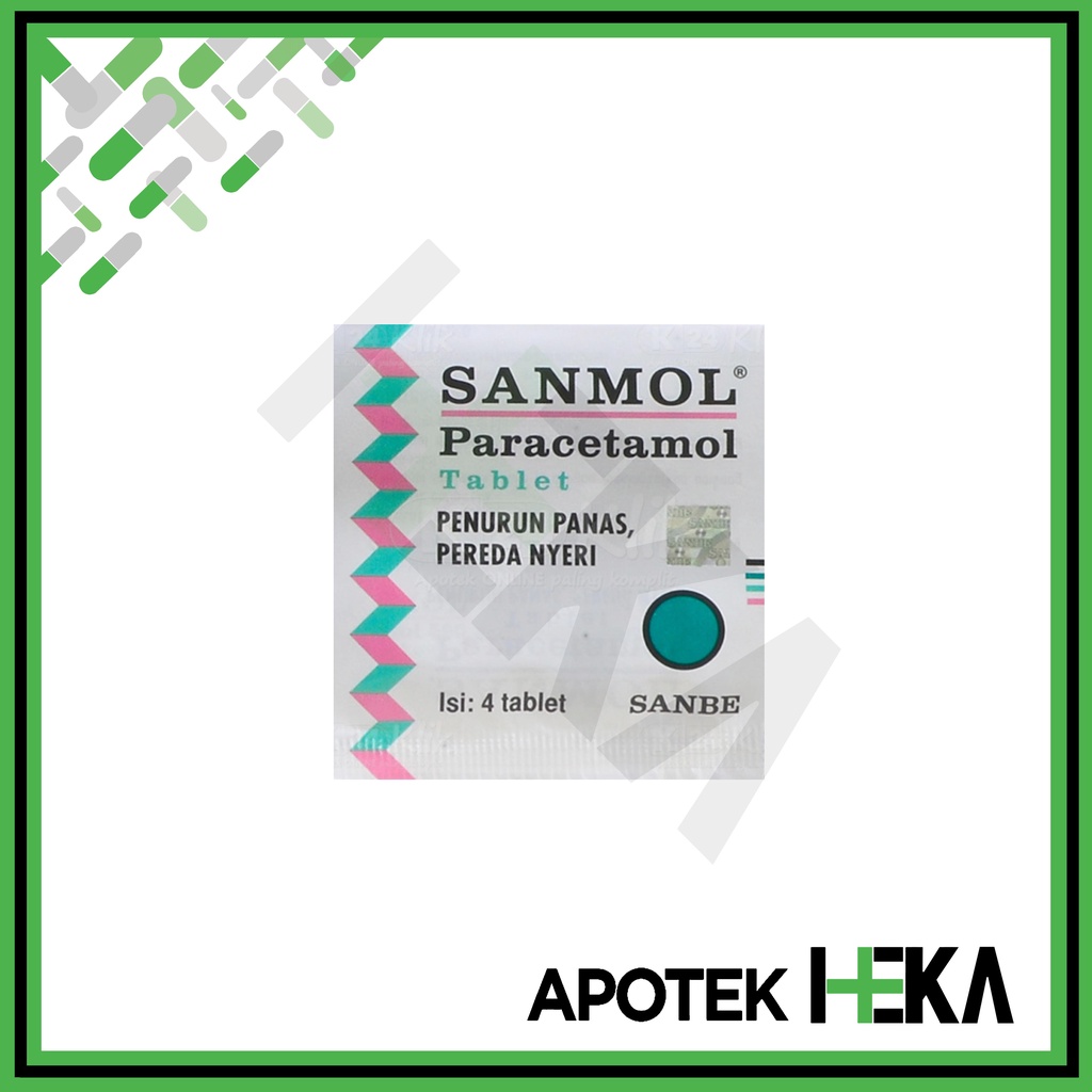 Sanmol Tablet Paracetamol 500 mg Penurun Panas Strip isi 4 (SEMARANG)