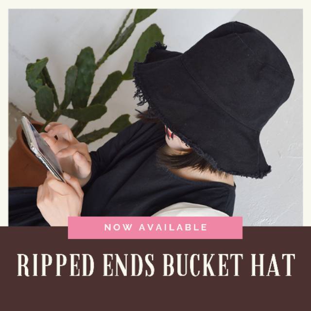 Ripped Ends Bucket Hat