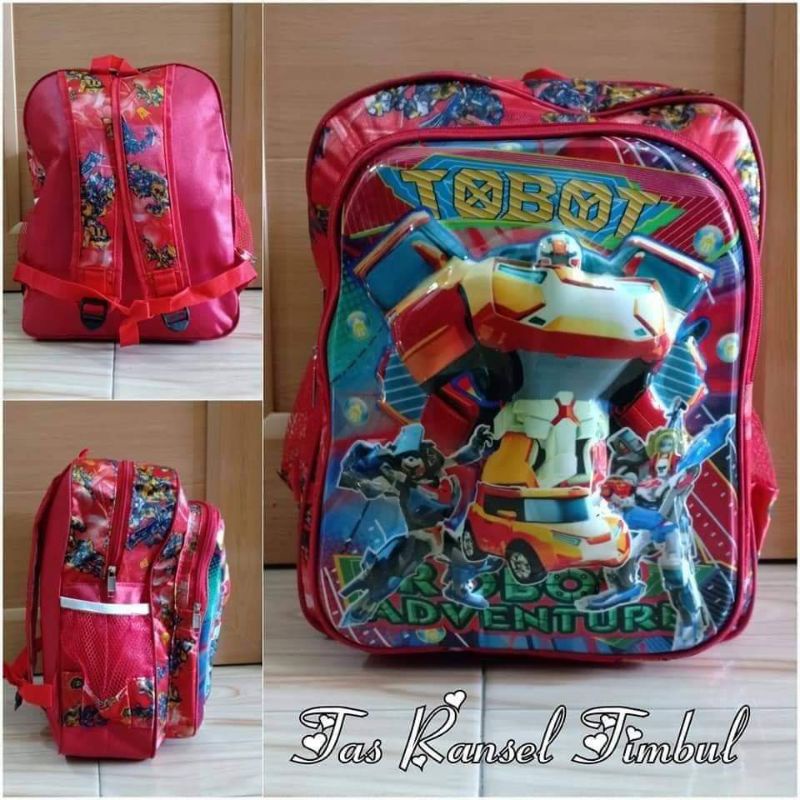 backpack impor timbul nyala tas sekolah anak TK &amp; SD size besar premium by zellshop