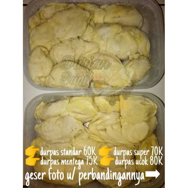 Durpas Super Ucok Durian Kuning Mentega Duren Medan Kupas Box Manis Legit Pahit Mantap Harum Ngidam