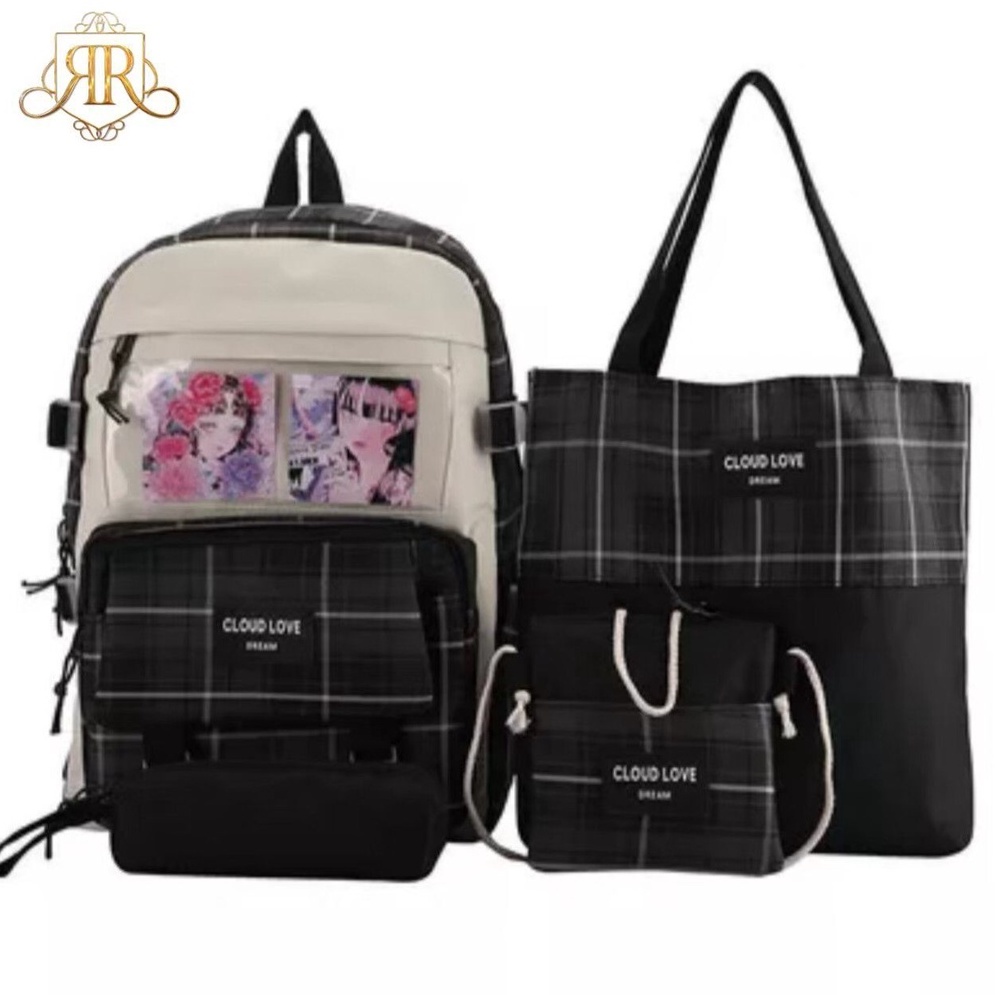 tas ransel 4 in 1/ bacpack anime pastel