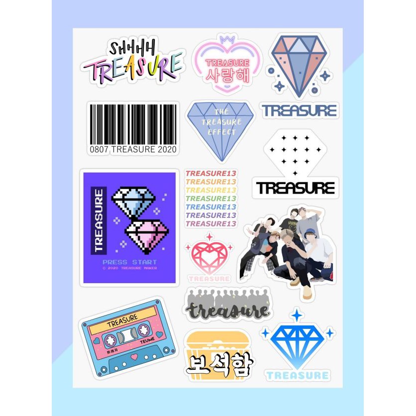 Jual Sticker Pack YG Treasure l Mashiho Junkyu Jeongwoo Cutting Sticker ...