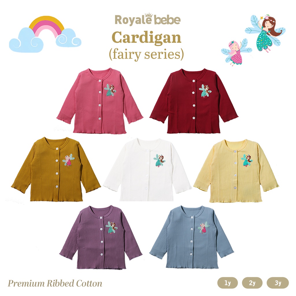 Cardigan Bayi Perempuan Jaket Anak Sweater 1-3 Tahun Fairy Series Royale Bebe