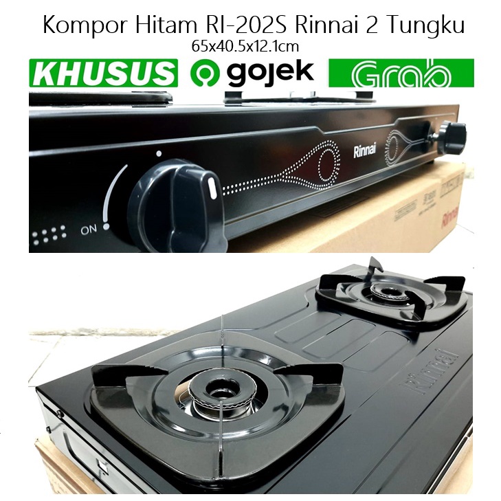 Kompor Hitam RI-202S Rinnai 2 Tungku