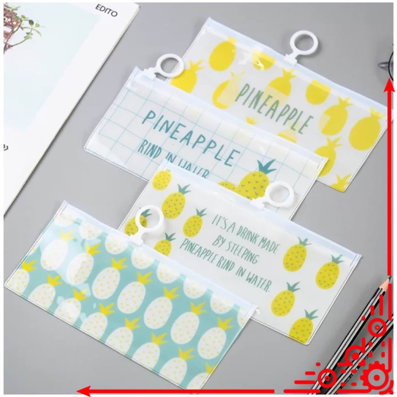 

mj / TP0067 Tempat Pensil PVC Hawaii Pineapple Nanas