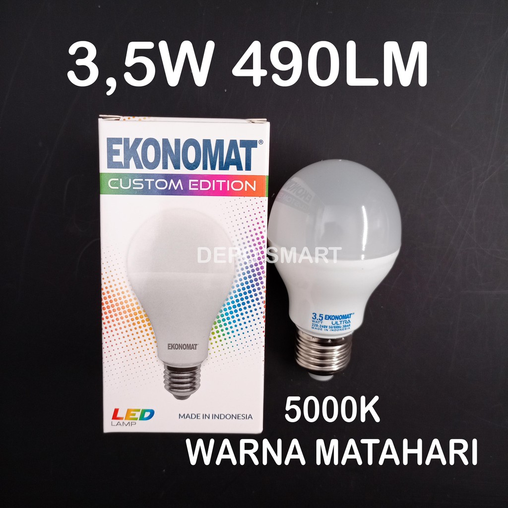 LAMPU LED EKONOMAT ULTRA 3,5W 490LM 5000K WARNA MATAHARI MURAH HEMAT