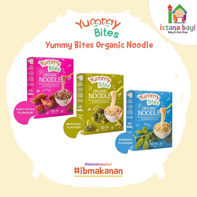 Yummy Bites Organic Baby Noodle 200gr /Mie Organic