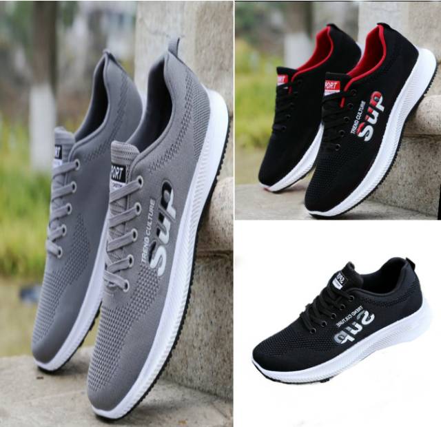 TmO - 8.8 Sale sepatu pria sneakers running fashion SUP motif sablon sporty/sepatu sneakers tali kekinian termurah bisa cod