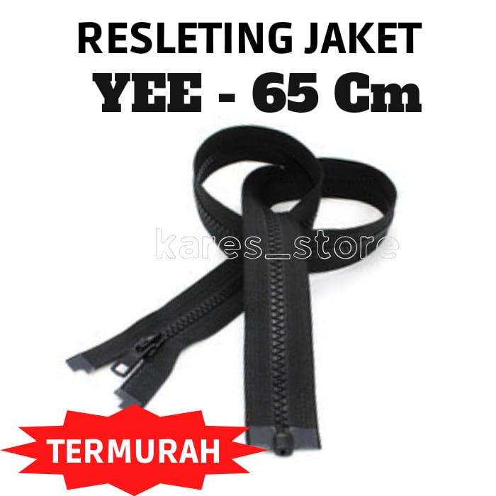 Resleting Seleting Jaket YEE Vislon 65 Cm Gigi Kasar