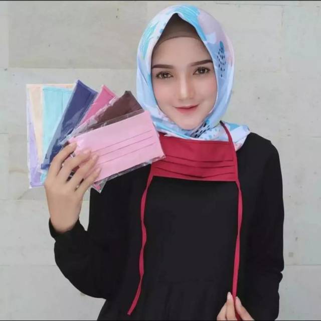 Masker Kain / Masker Kain Tali / Masker hijab