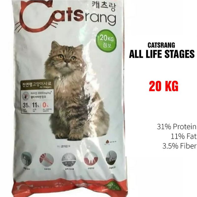 Makanan Kucing Catsrang All Stage 20kg Khusus Gojek