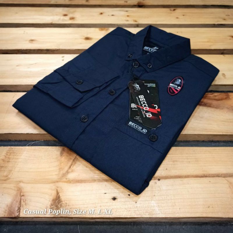 Brand Distro Kemeja Polos Kantor Formal Lengan Panjang Remaja Pria Dewasa Slimfit Merk Surfing