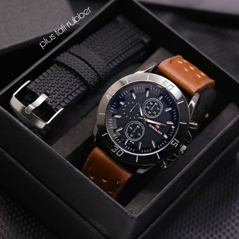 Jam tangan quiksilver free tali rubber krono variasi